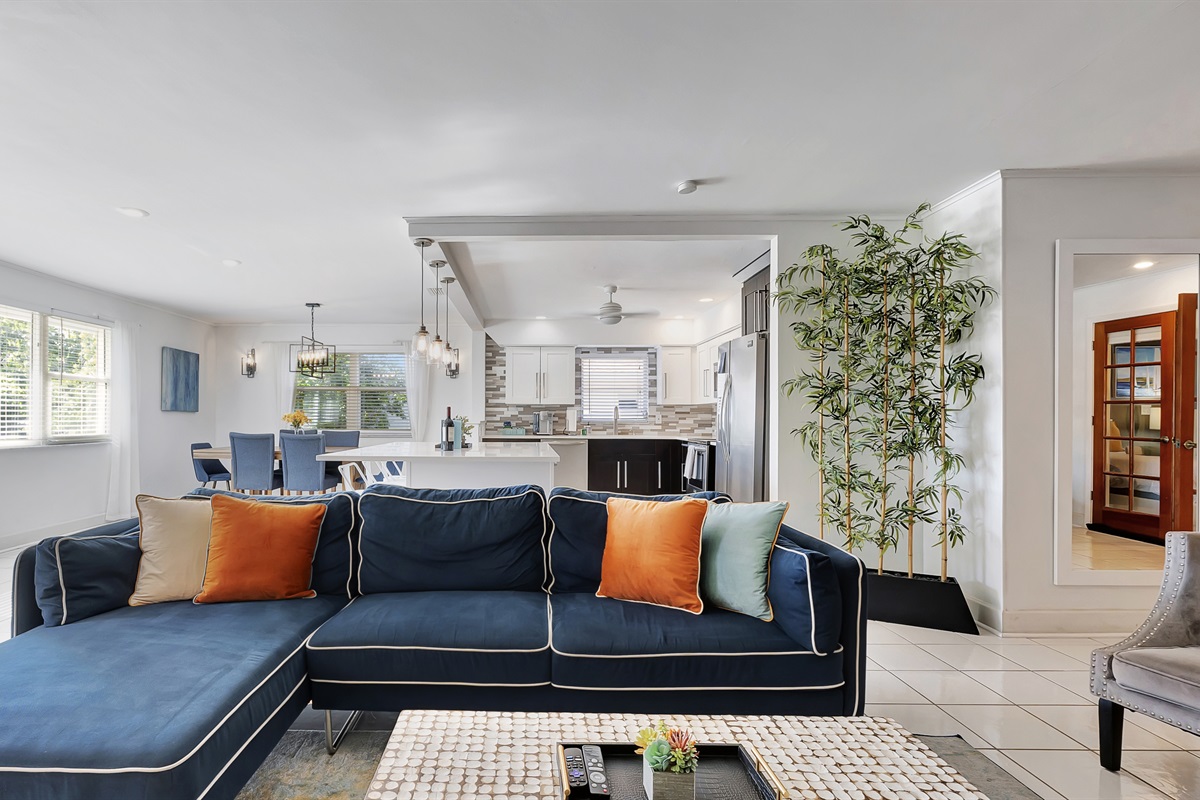 A large sofa with room for everyone