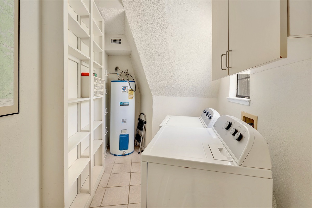Washer and dryer area for added convenience