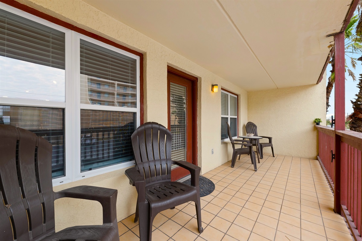 Large Balcony with Partial Ocean View