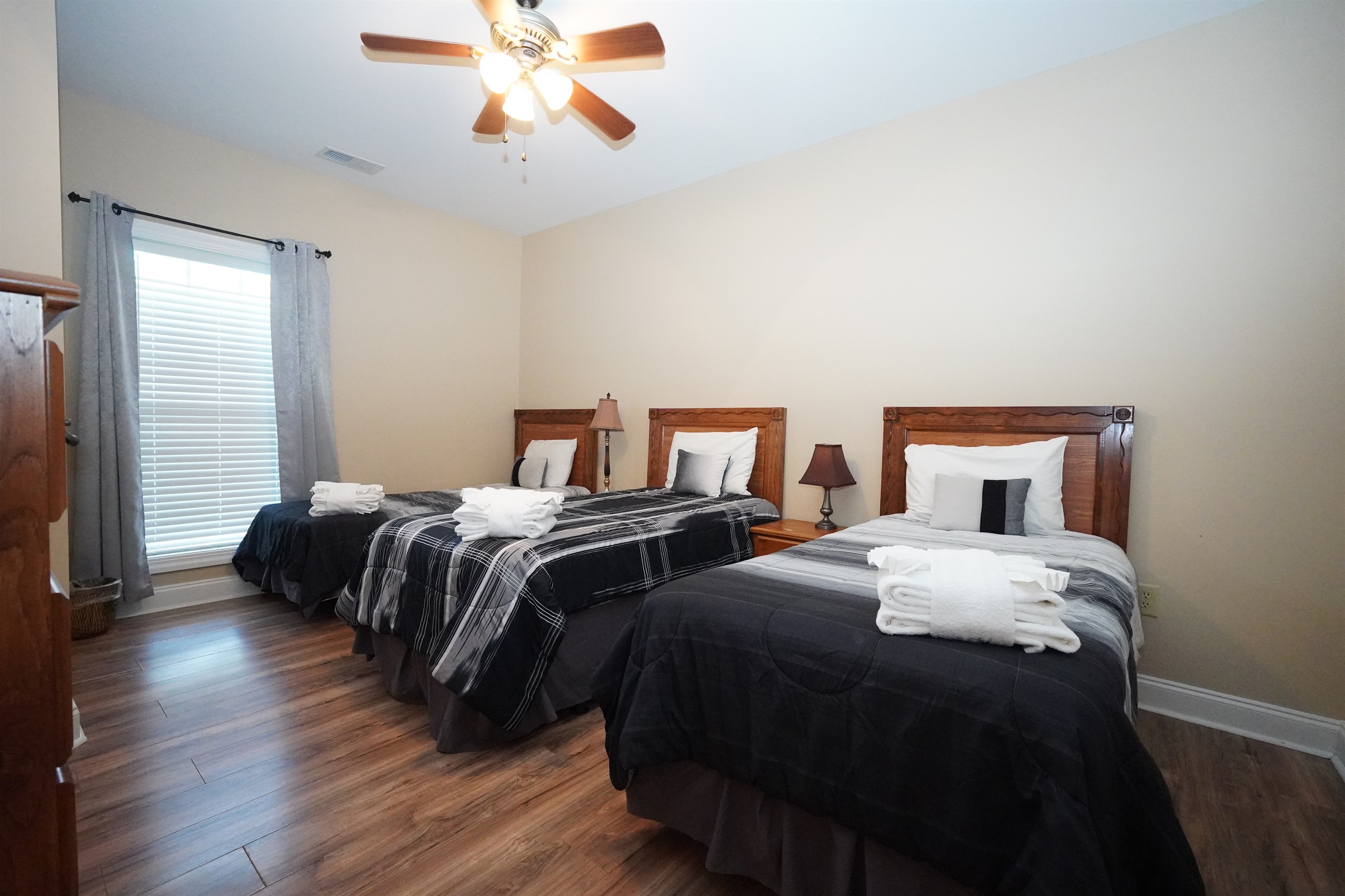 Second Bedroom with 3 Twin Beds