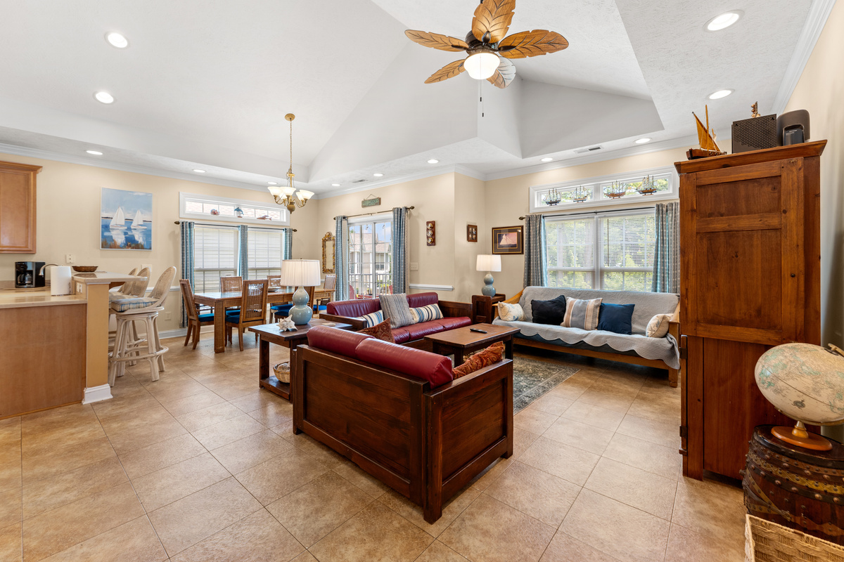 Family Room - open concept floor plan