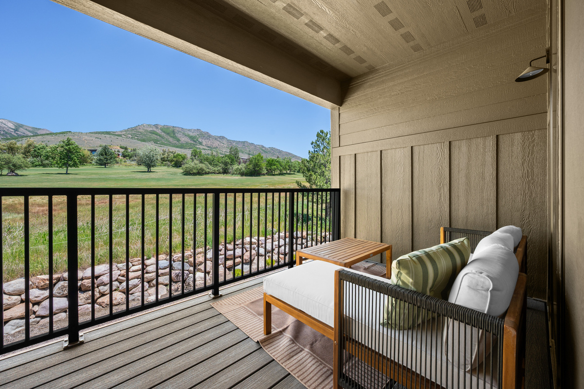 Enjoy the Beautiful views right from the Balcony with the comfort of the patio furniture