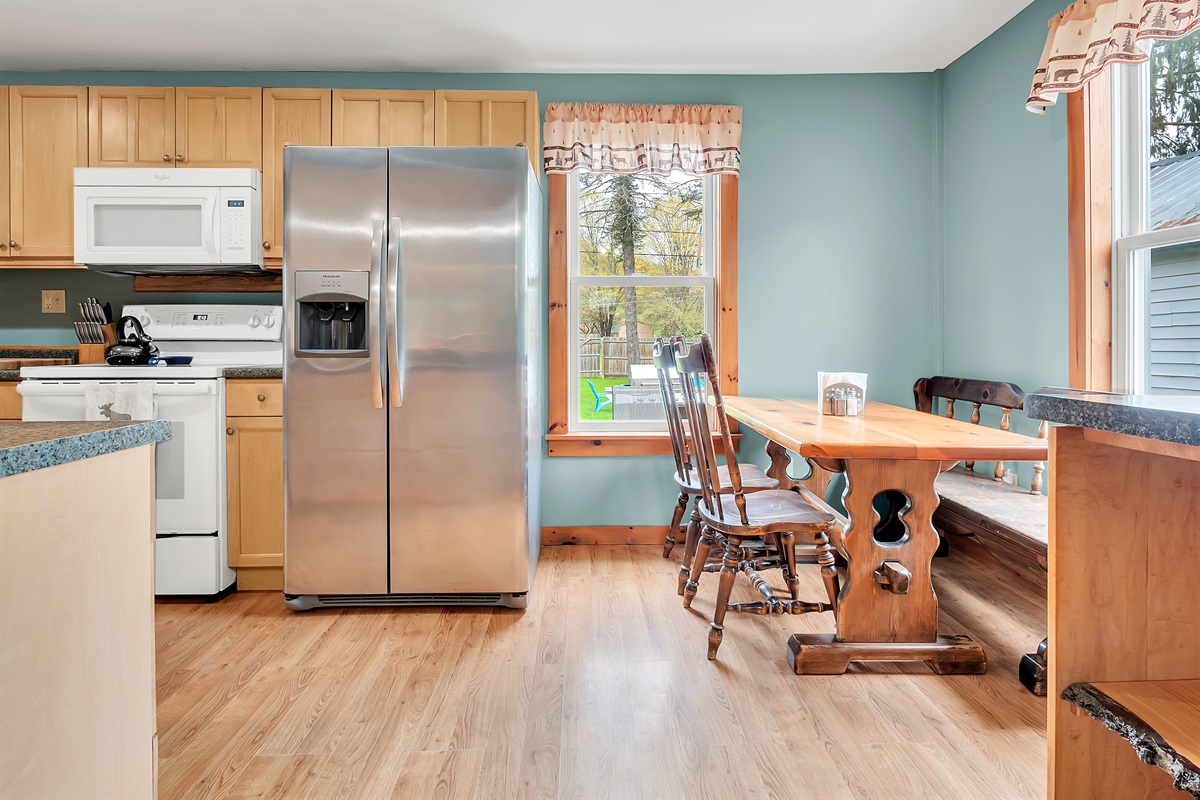 Kitchen and dining area