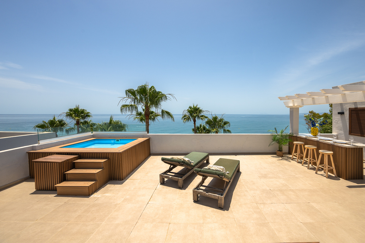 Private rooftop terrace with plunge pool
