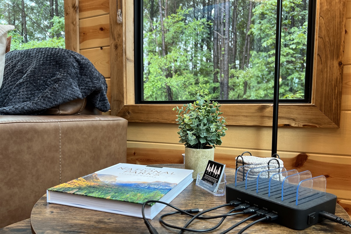 Charging dock provided for guest.