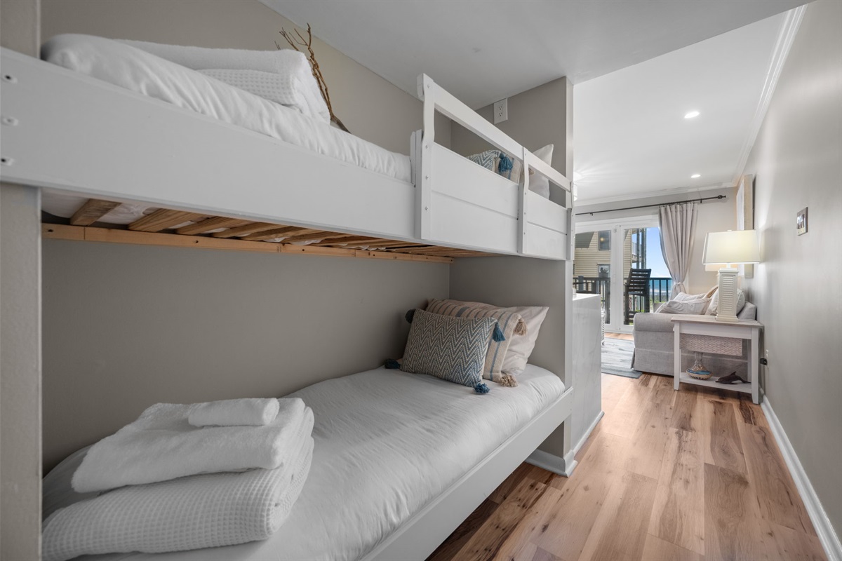 Built-in bunk beds&mdash;perfect for kids or extra guests, with easy access to the main space