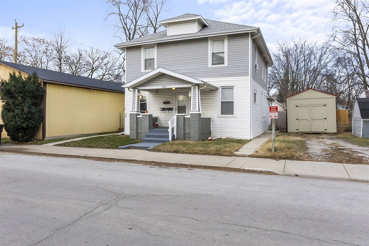 View of the house from the street.