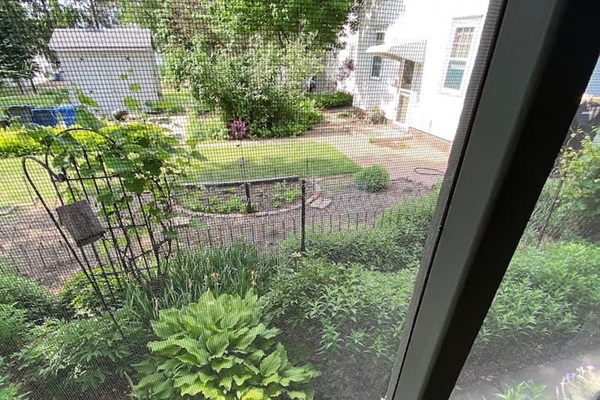 Screened porch facing South - only 1 neighbor