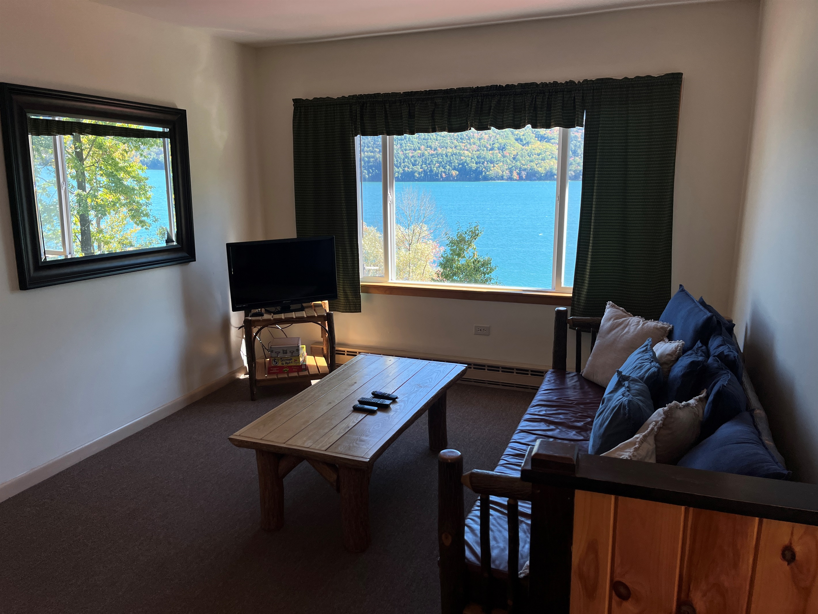 Living area overlooking Otsego Lake