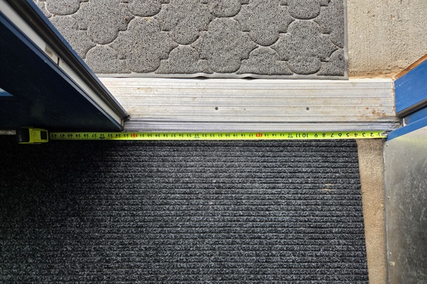 Wide door to back patio