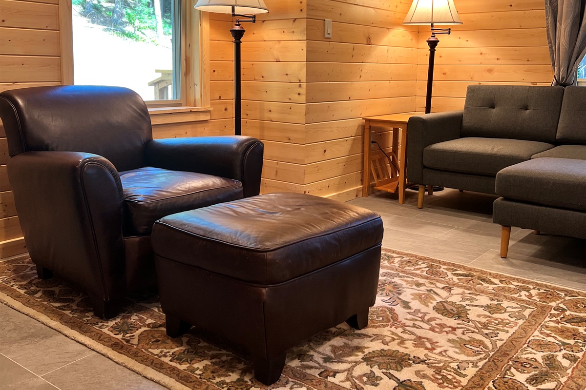 Rustic charm with modern comforts are perfect for a forest retreat.