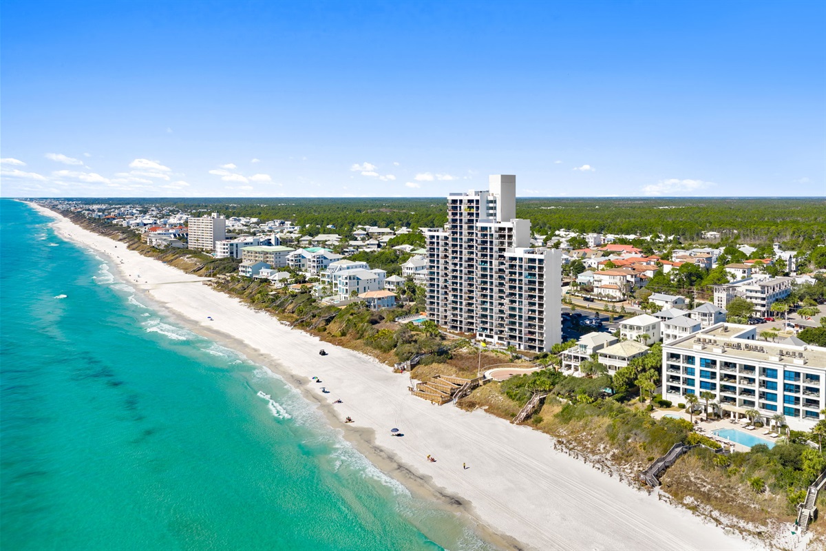 One Seagrove Place is located on Seagrove Beach which is located between Rosemary Beach and Seaside Beach.