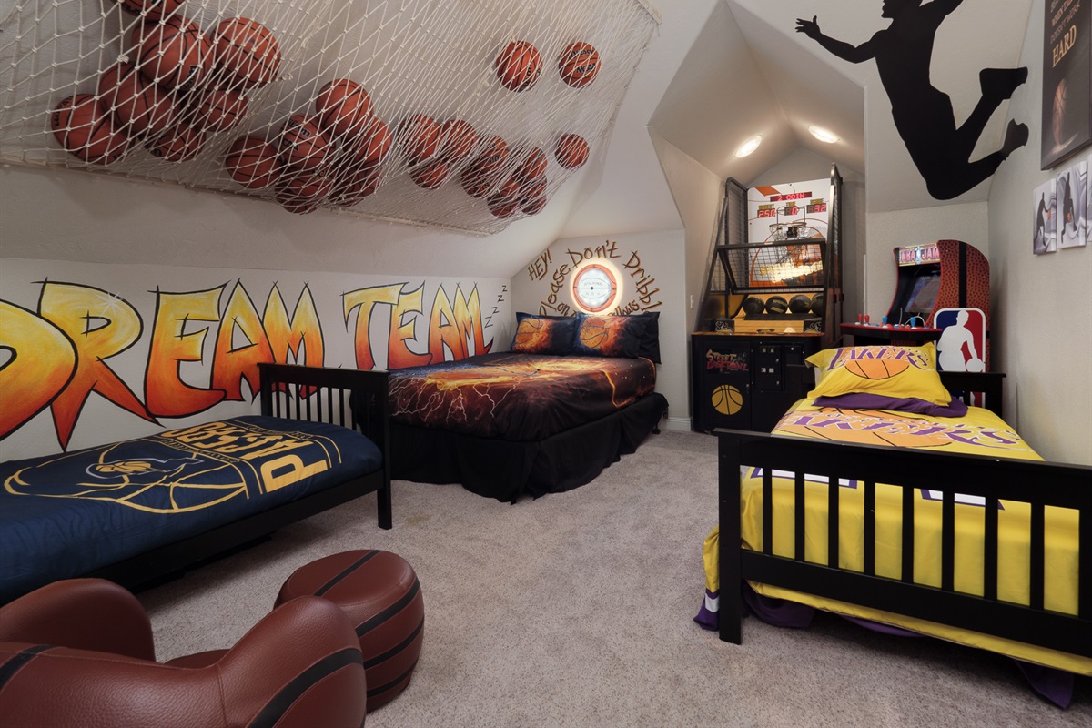 The basketball room is one of a kind