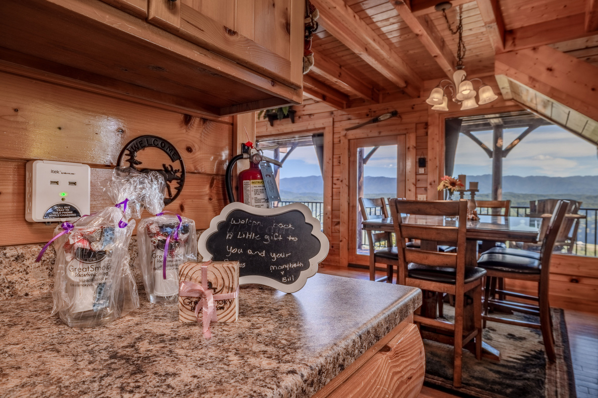 - Fully equipped kitchen with stainless steel appliances and cabin charm   - Prepare home-cooked meals with mountain views through every window   - Functional layout for effortless cooking and cozy dining moments
