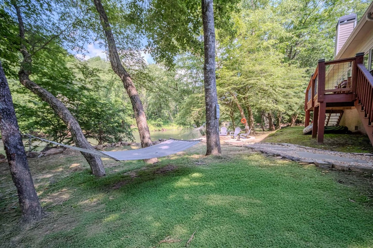 Hammock in the back yard