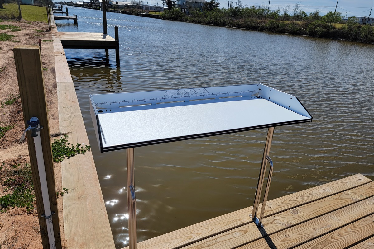fish cleaning station with running water