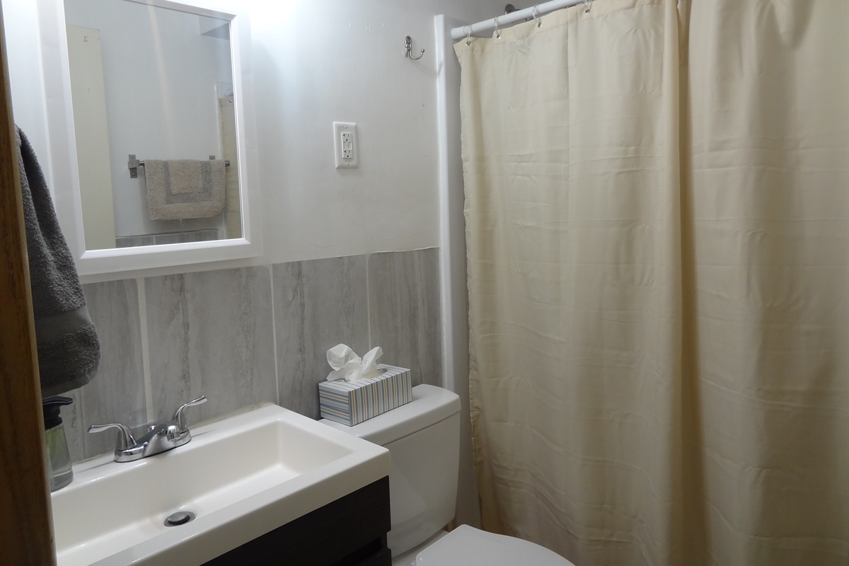 Bathroom with walk in shower