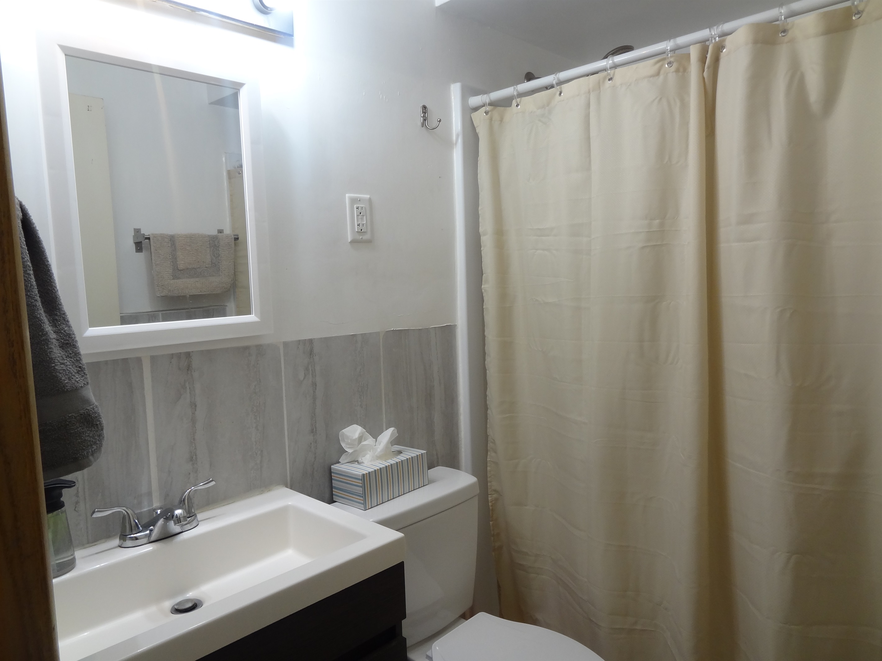 Bathroom with walk in shower