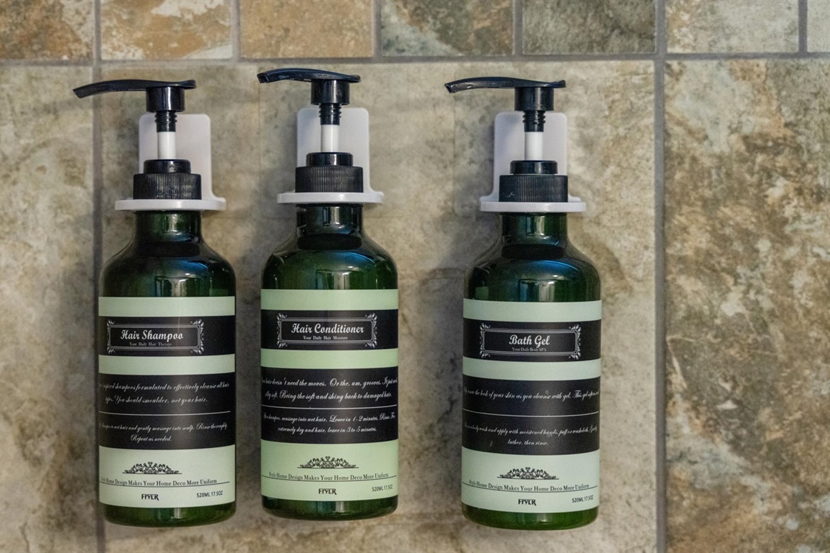 No need to worry if you forgot your soap—we’ve got you covered! Every bathroom is stocked with our own hand-selected soaps, so you can freshen up and feel at home without a trip to the store.