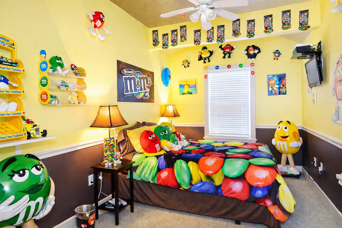M&M-themed playroom adventure
