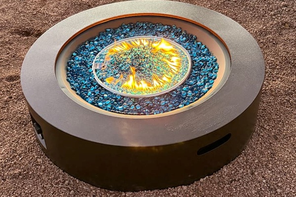 Propane fire table for stargazing 