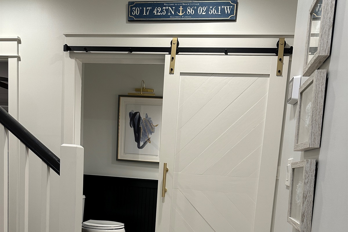 Powder Room off front entry