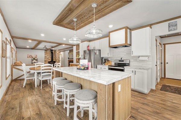 Fully stocked kitchen