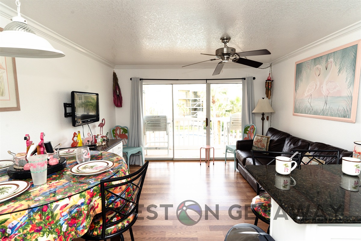 Balcony accessed through living area/