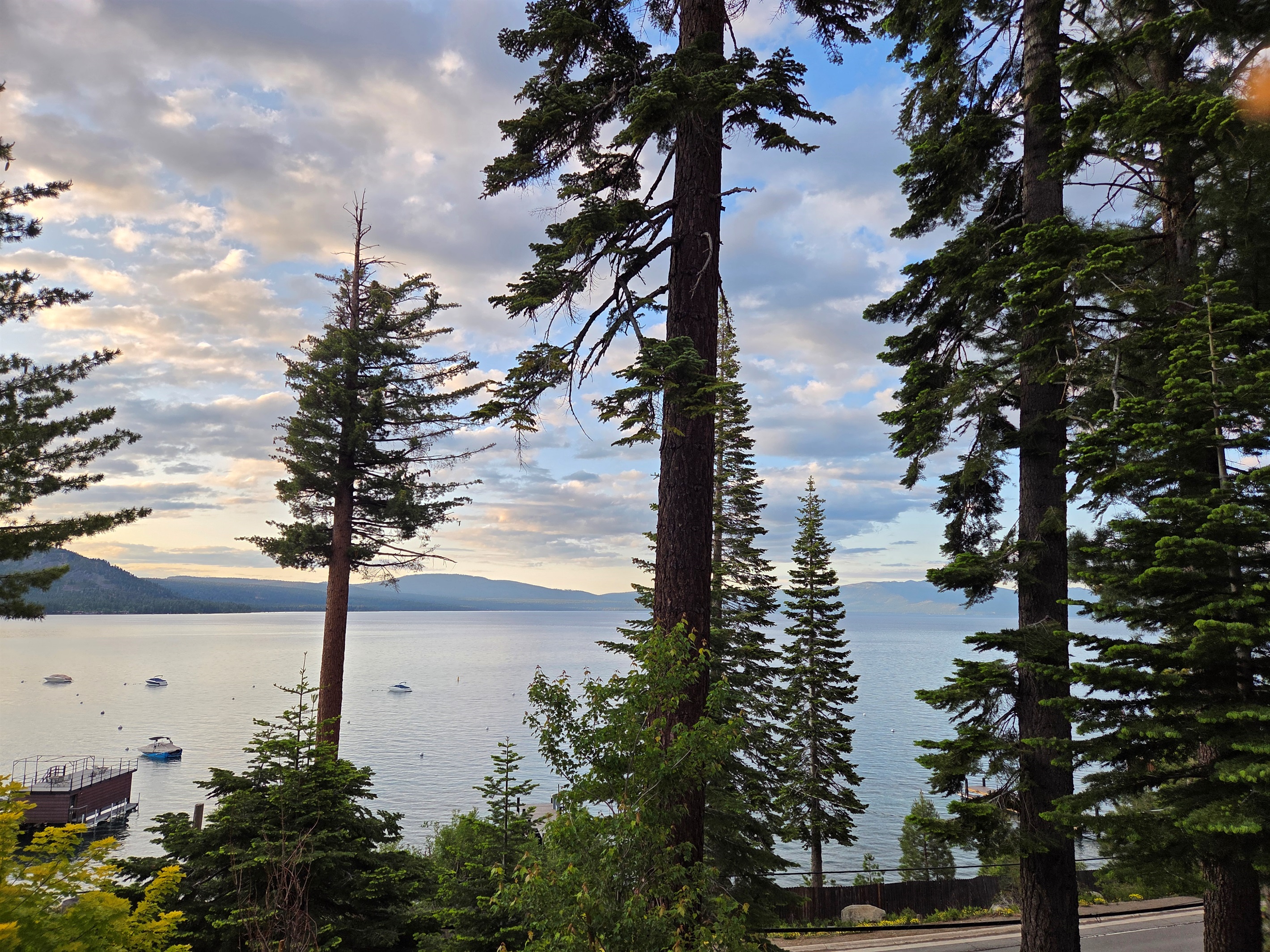 The view from our deck!  Lake views all around:-)