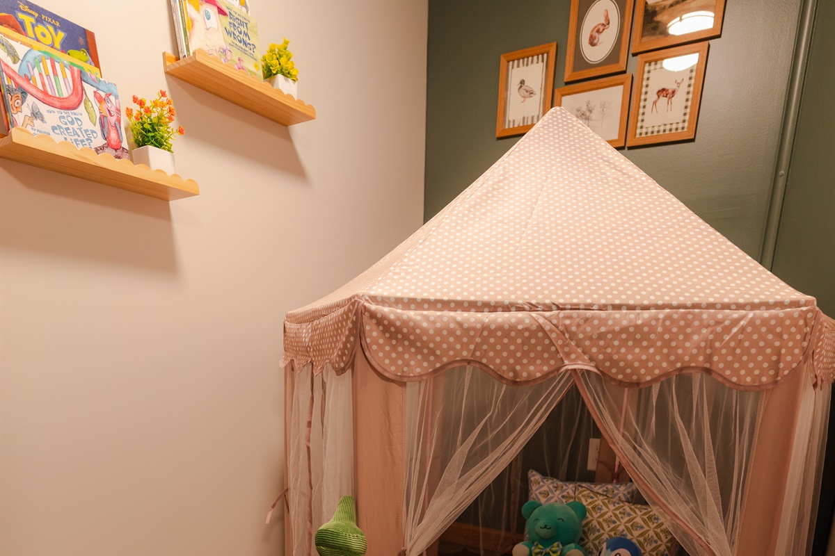 A cute little hideaway for kids to enjoy during their stay.