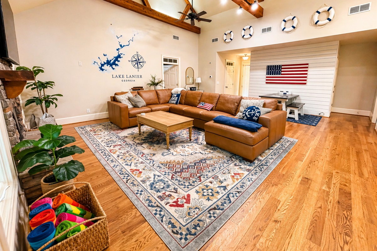Gather, relax, and unwind in the heart of the cabin.