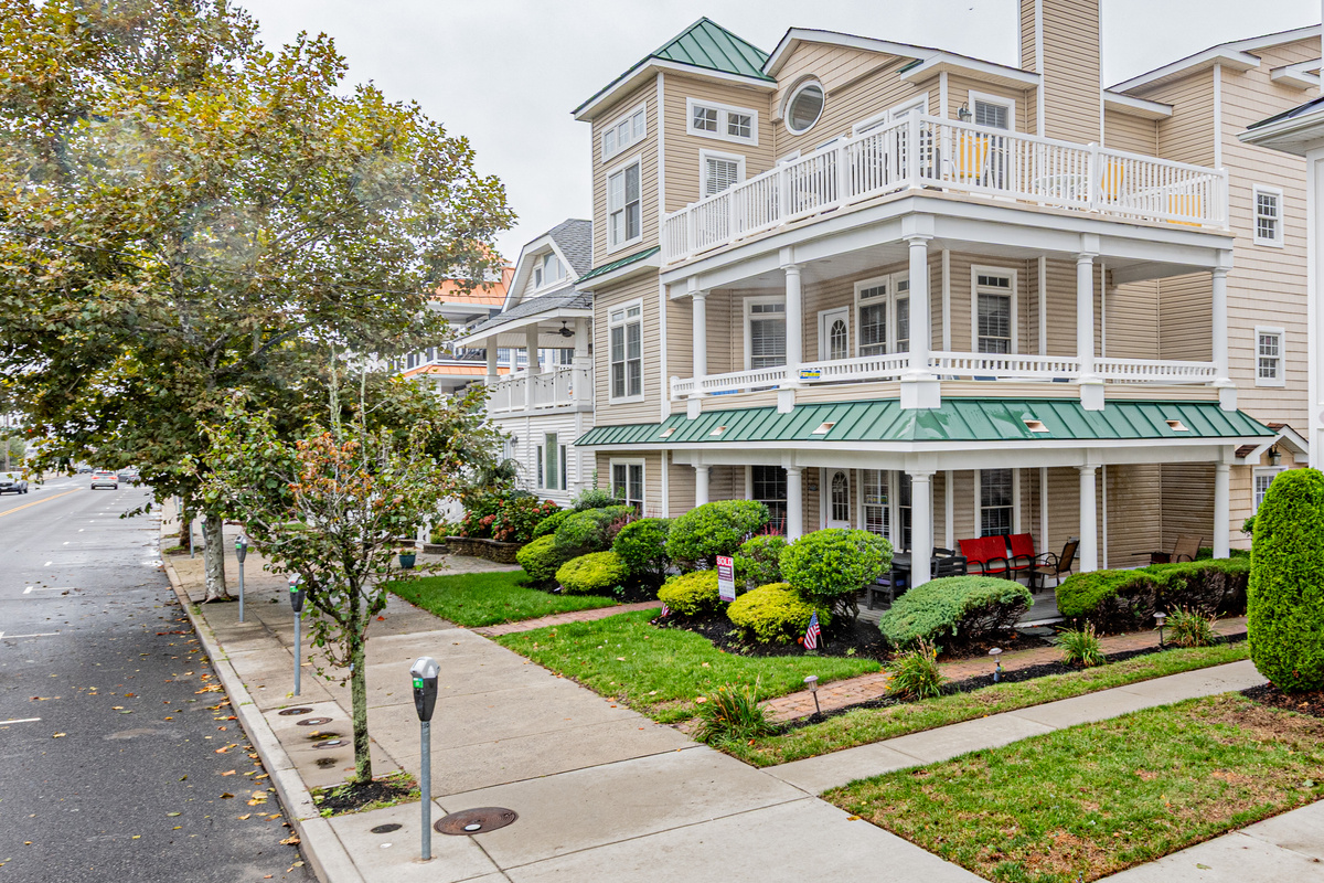Side Angle View of Exterior Front Porches and Balconies
