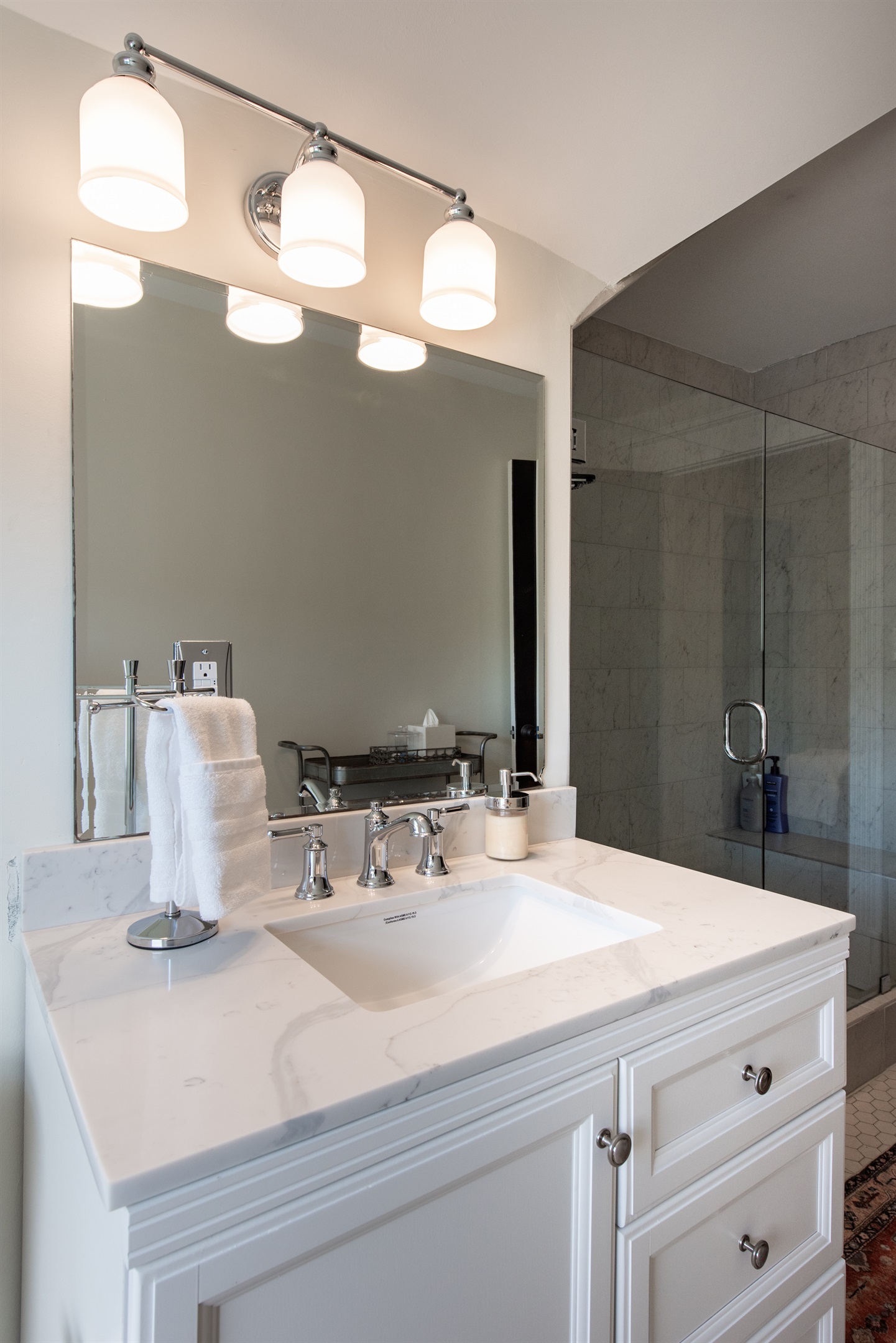 3rd Floor Full Bathroom with glass door walk in showers - 5th Bathroom 