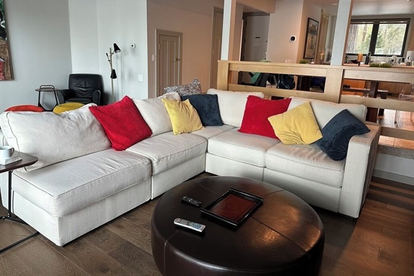 Living room L shaped sofa