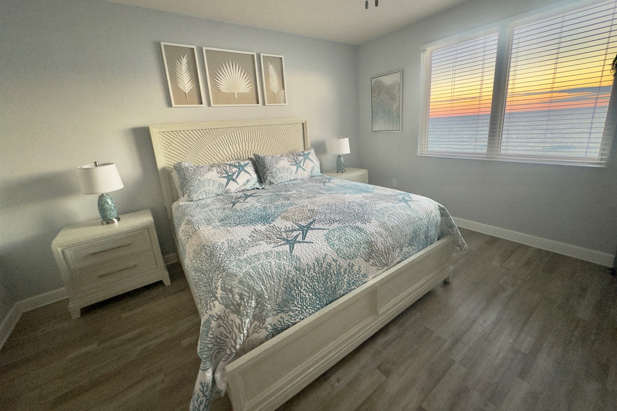 sunset from the master bedroom