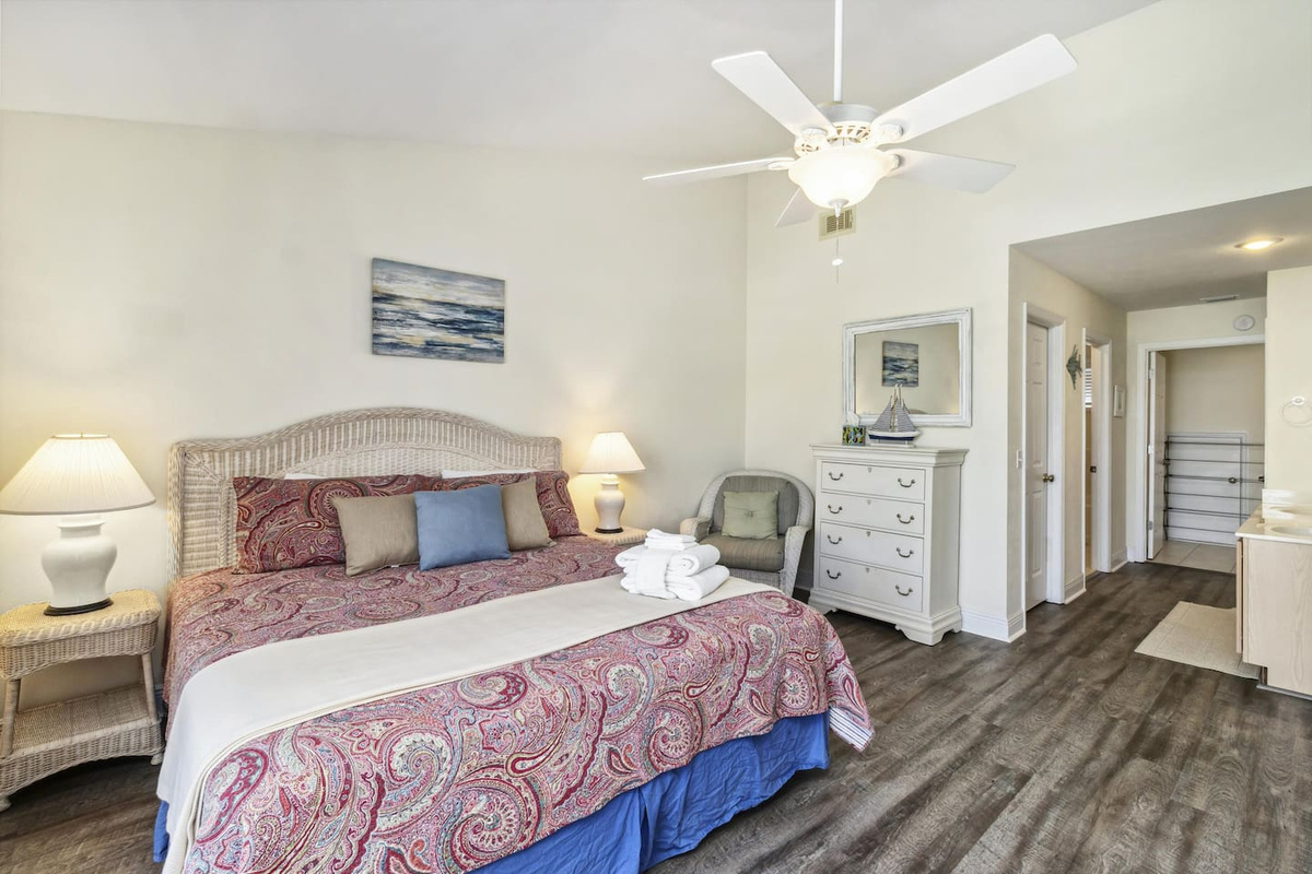 Spacious King Master Suite.