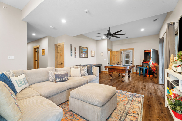 Comfy sectional to lounge.