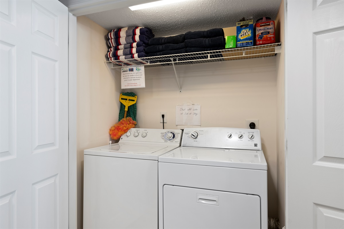 Washer and Dryer in the condo