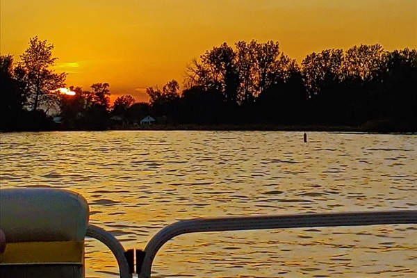 Sunset on the boat