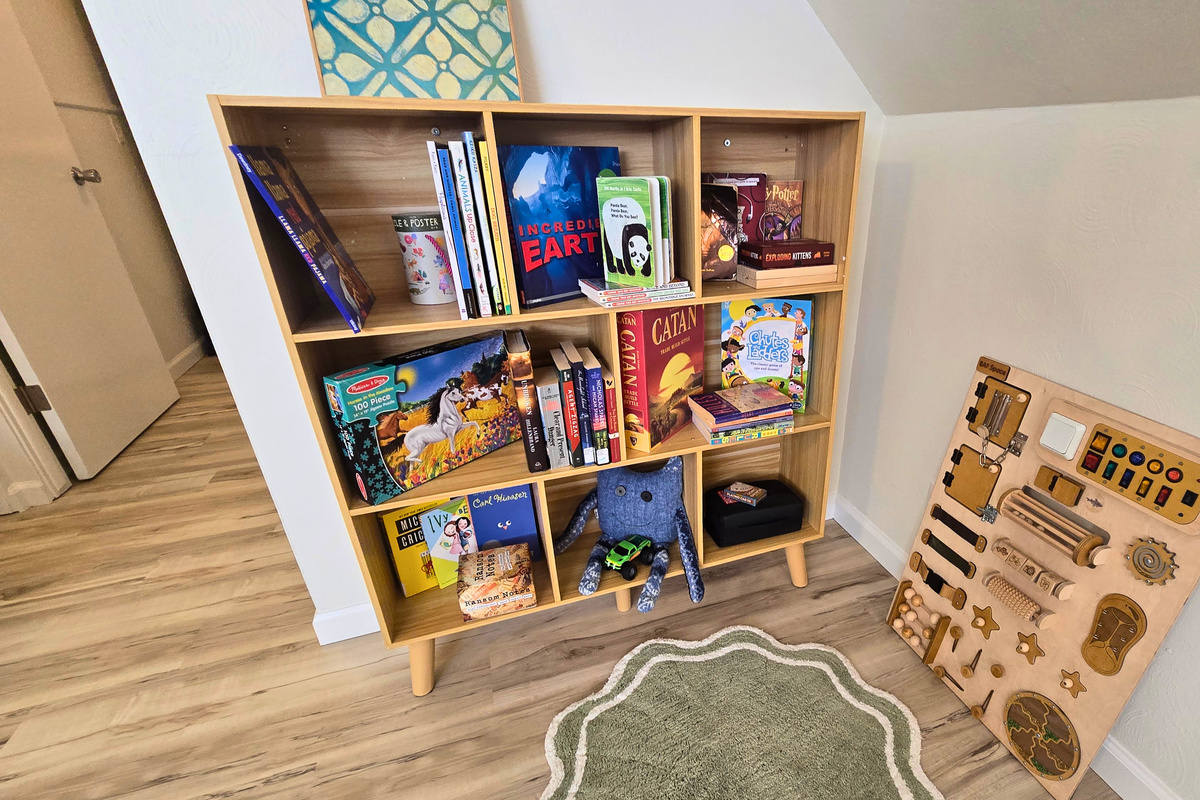 Entertainment for everyone—from busy boards for toddlers to books, puzzles, and games for all ages.