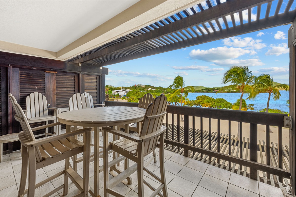 The perfect spot for coffee in the morning or drinks to close out the day