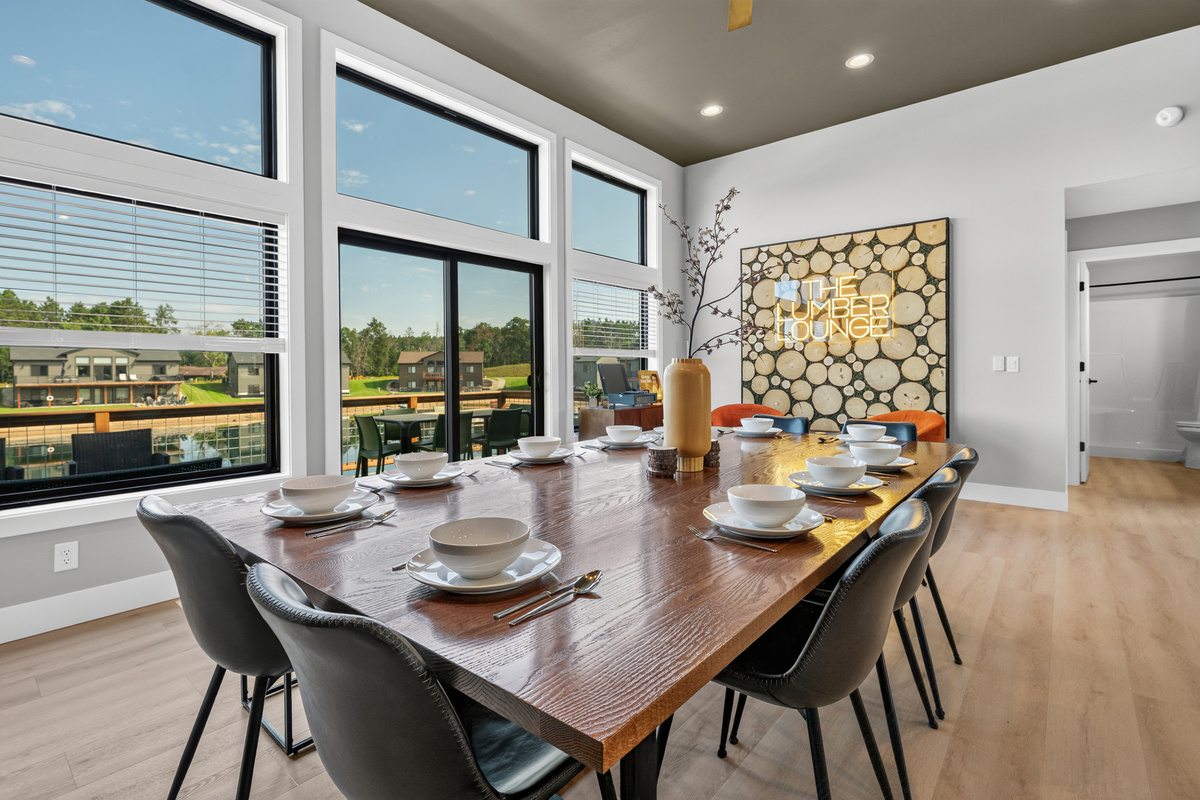 Lounge Dining area that seats up to 12 and the island seats four