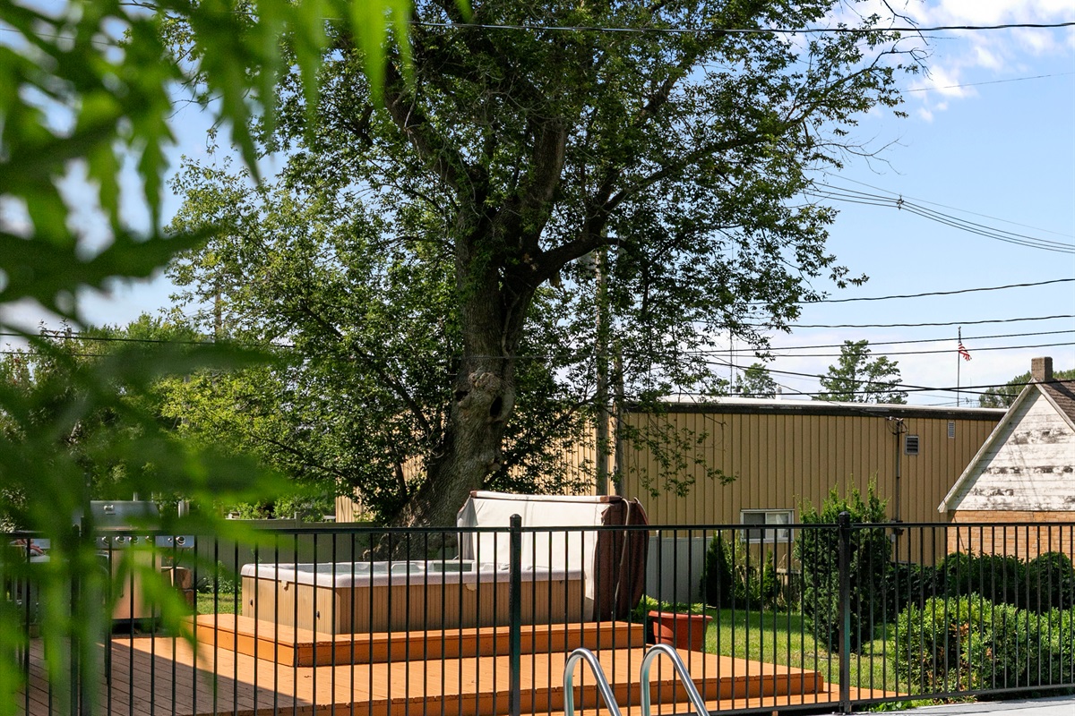 Cool off on warm days by jumping into the sparkling in-ground pool — the perfect spot for both fun and relaxation.