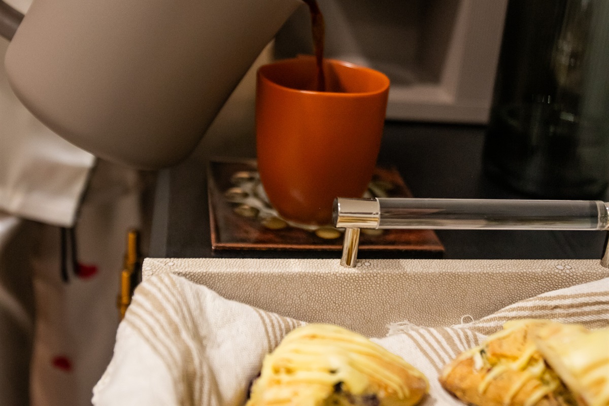 Share quality fresh-brewed coffee with your friends and family to start your day.