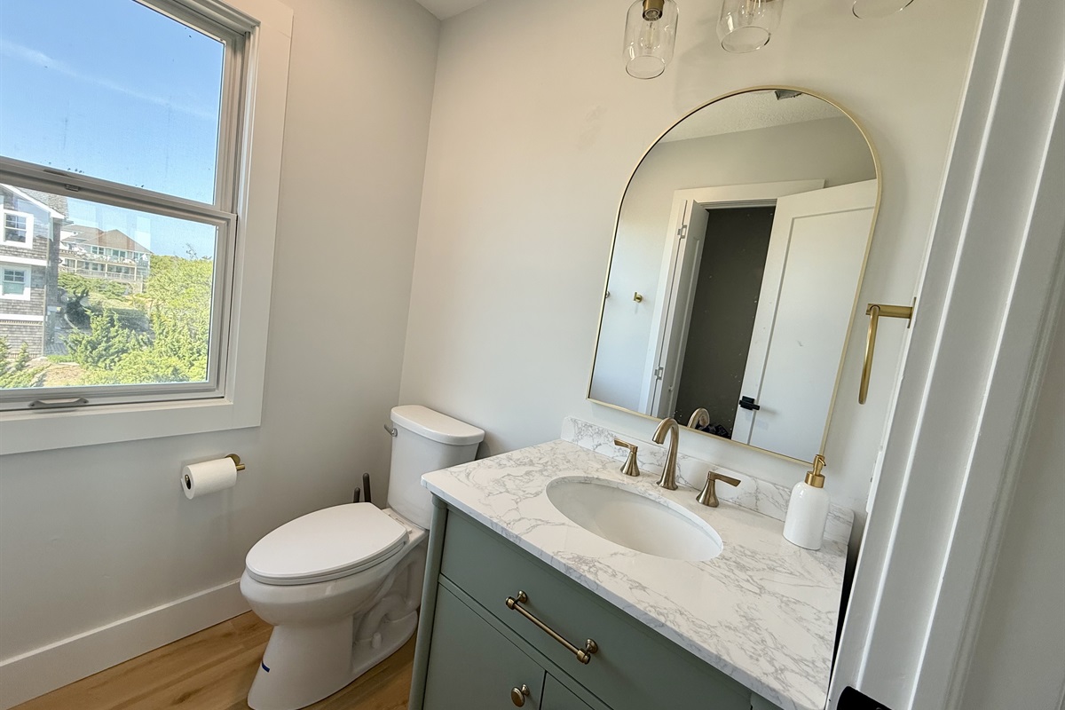 Half bath on main floor.