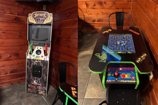 Big  Buck Hunter Game and Pac Man Games