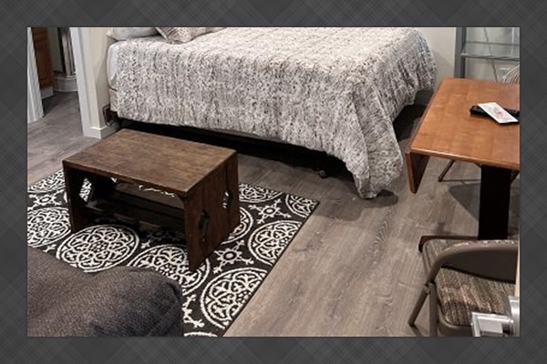 Full-size bed.