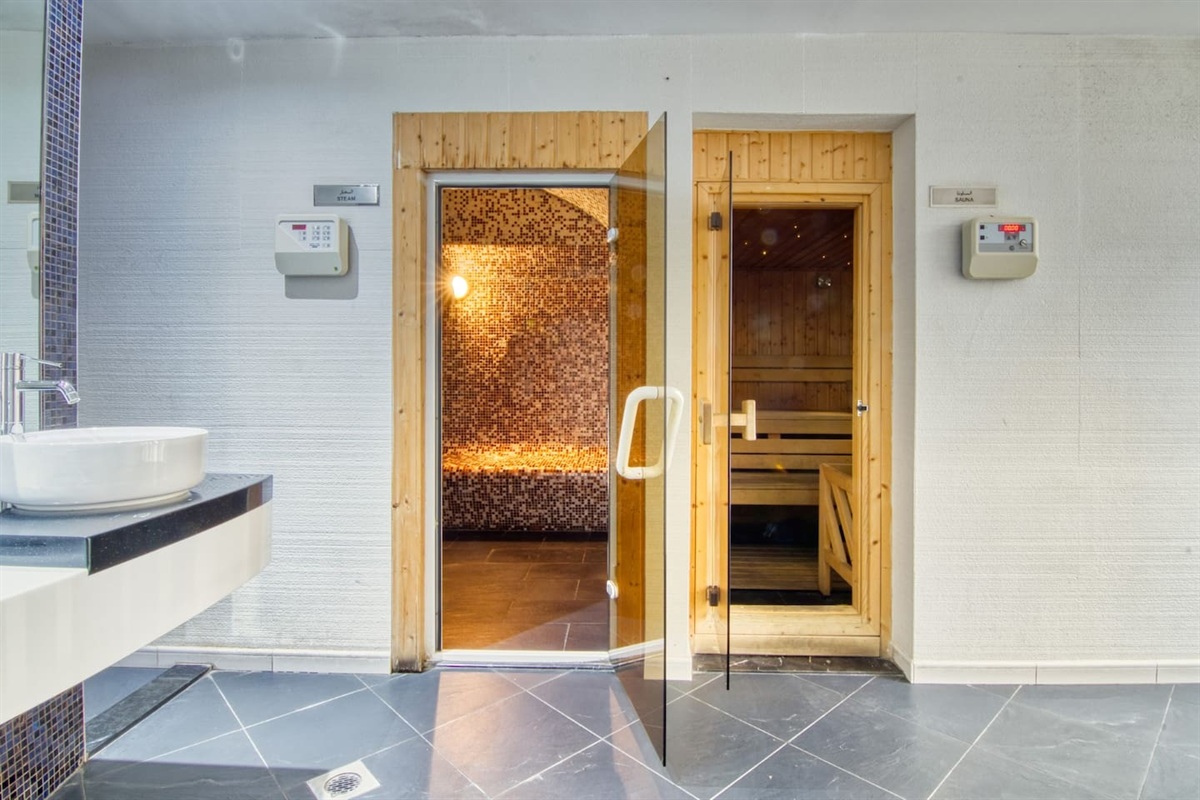 Steam room and sauna