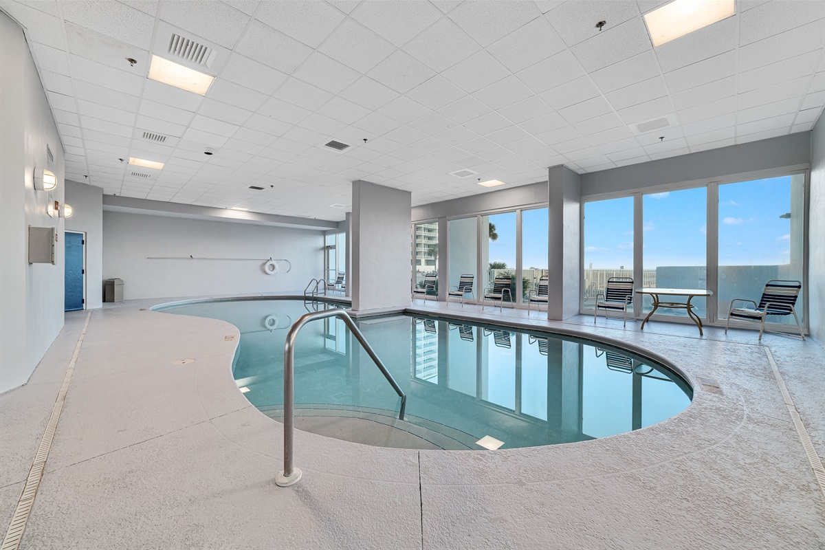 Enjoy a dip in our luxurious heated indoor pool, perfect for relaxation no matter the weather. Escape the elements and find your tranquility here.