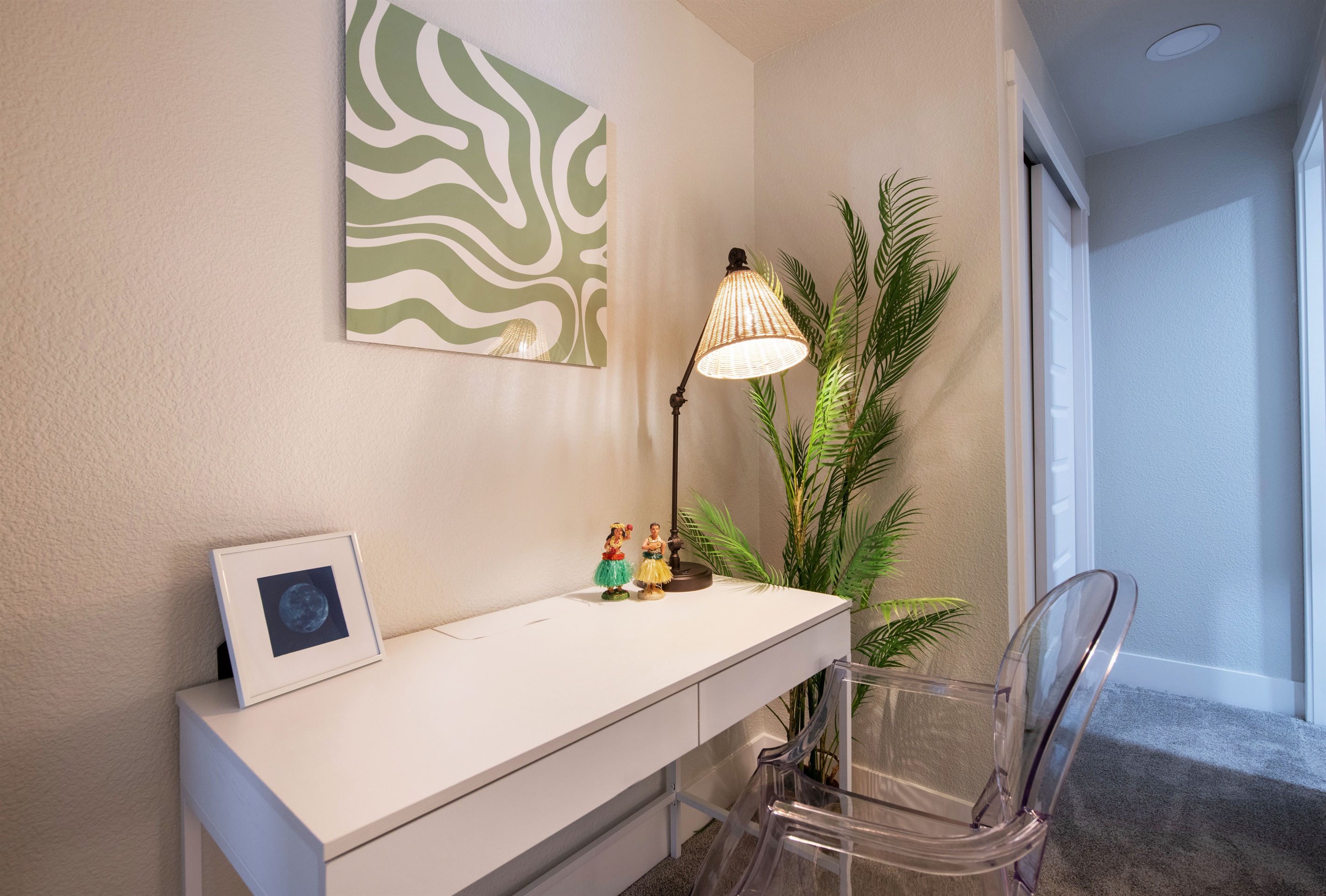 Nice little workspace and desk area in bedroom 4 on the main / upstairs level